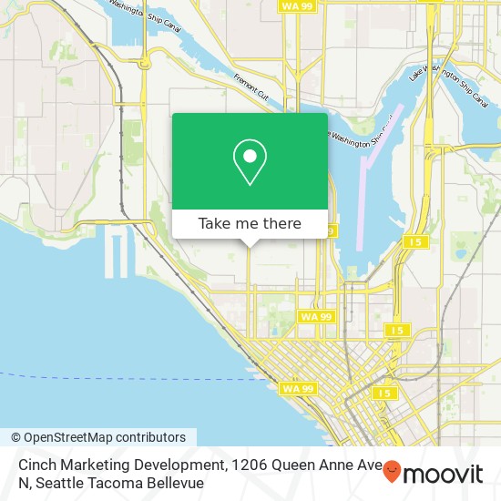 Mapa de Cinch Marketing Development, 1206 Queen Anne Ave N