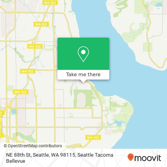 Mapa de NE 88th St, Seattle, WA 98115