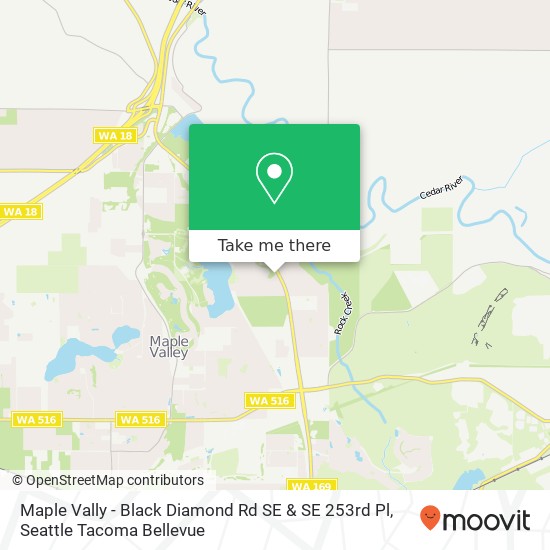 Maple Vally - Black Diamond Rd SE & SE 253rd Pl map