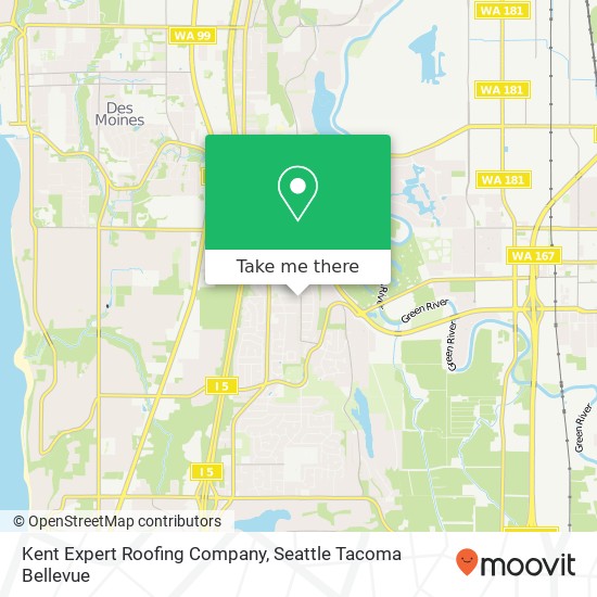 Kent Expert Roofing Company map