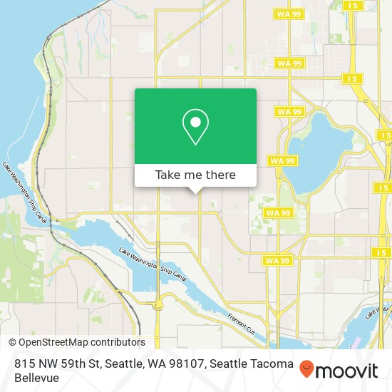 Mapa de 815 NW 59th St, Seattle, WA 98107