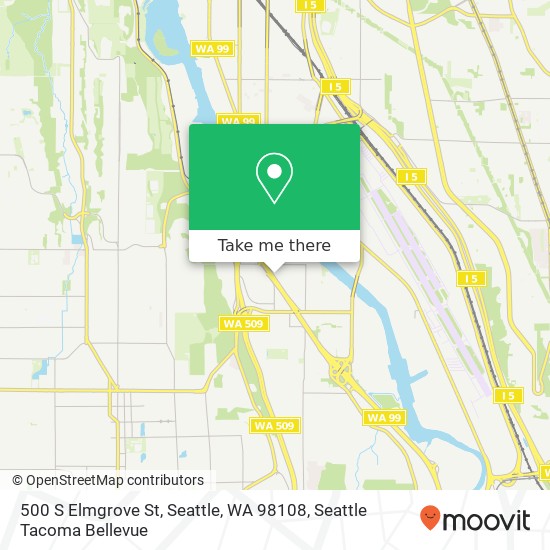 Mapa de 500 S Elmgrove St, Seattle, WA 98108