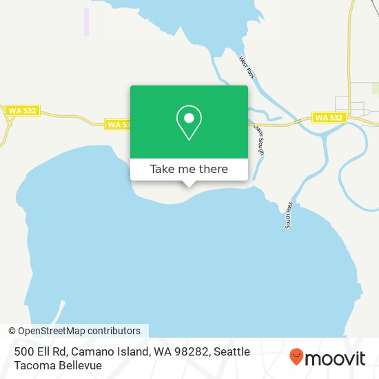 Mapa de 500 Ell Rd, Camano Island, WA 98282