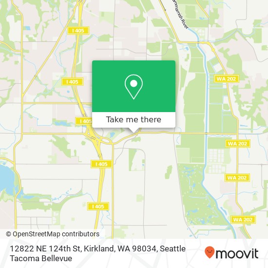 Mapa de 12822 NE 124th St, Kirkland, WA 98034