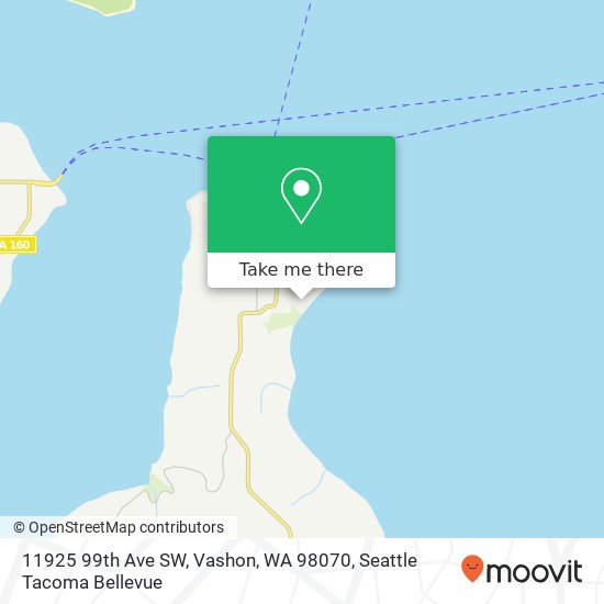 Mapa de 11925 99th Ave SW, Vashon, WA 98070