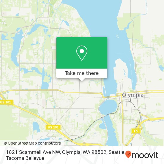 Mapa de 1821 Scammell Ave NW, Olympia, WA 98502