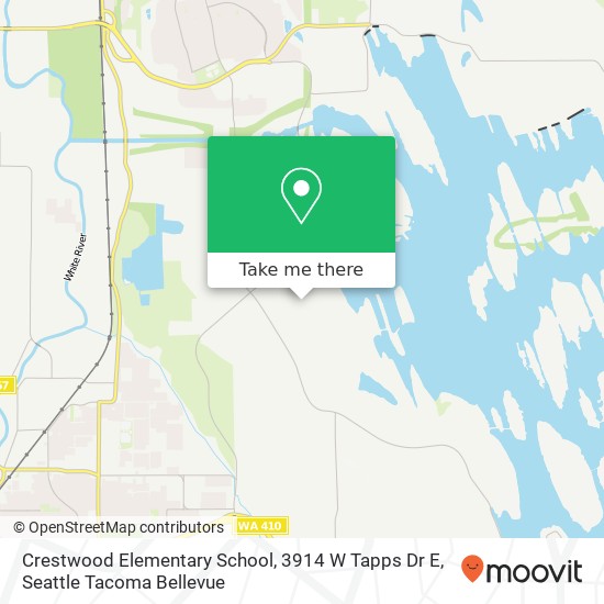 Mapa de Crestwood Elementary School, 3914 W Tapps Dr E