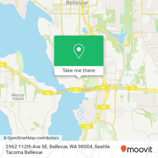 2962 112th Ave SE, Bellevue, WA 98004 map