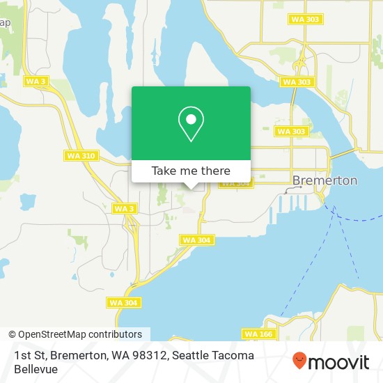 Mapa de 1st St, Bremerton, WA 98312