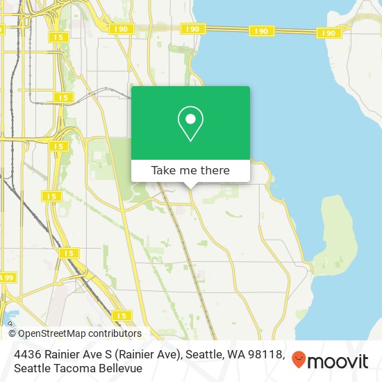 Mapa de 4436 Rainier Ave S (Rainier Ave), Seattle, WA 98118