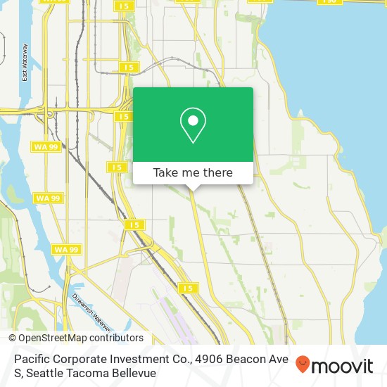 Pacific Corporate Investment Co., 4906 Beacon Ave S map