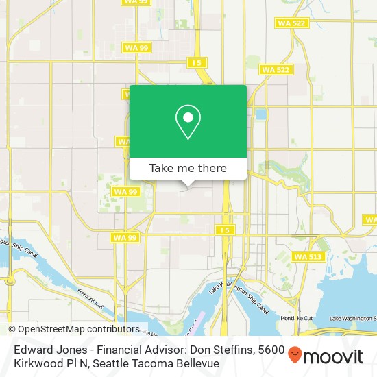 Mapa de Edward Jones - Financial Advisor: Don Steffins, 5600 Kirkwood Pl N