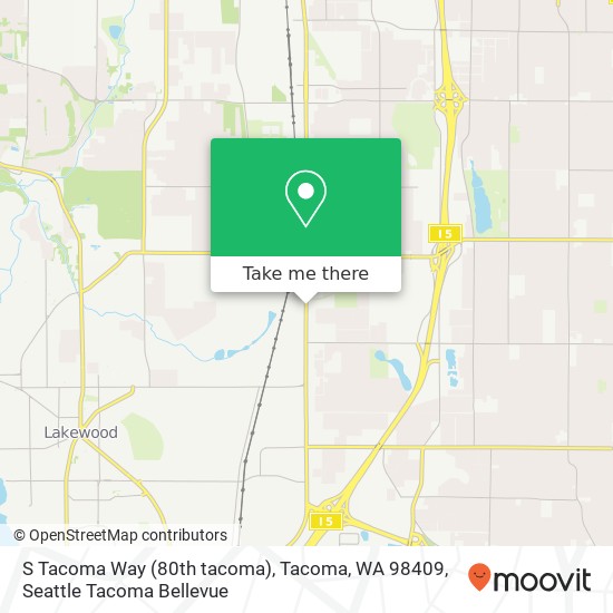 S Tacoma Way (80th tacoma), Tacoma, WA 98409 map