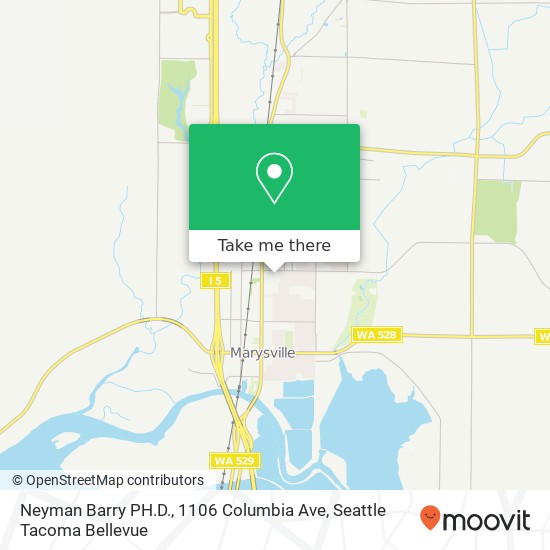 Mapa de Neyman Barry PH.D., 1106 Columbia Ave