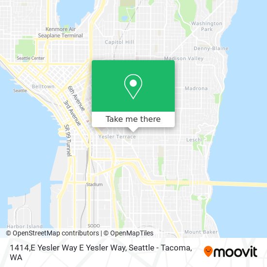 Mapa de 1414,E Yesler Way E Yesler Way