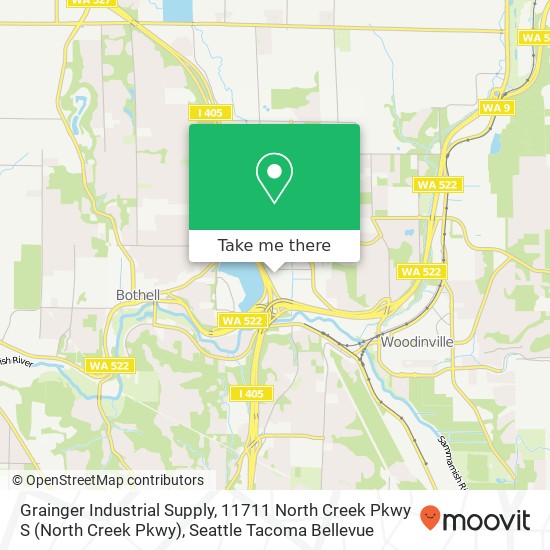 Mapa de Grainger Industrial Supply, 11711 North Creek Pkwy S