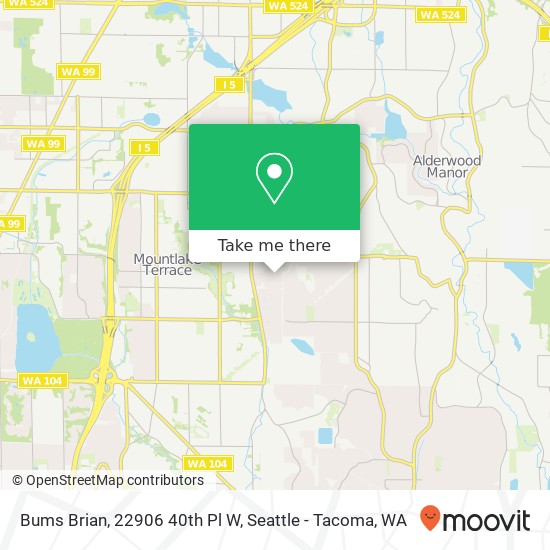Mapa de Bums Brian, 22906 40th Pl W