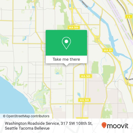 Mapa de Washington Roadside Service, 317 SW 108th St