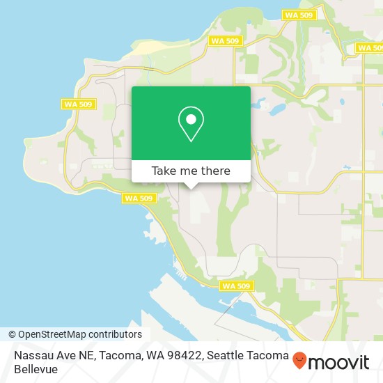 Mapa de Nassau Ave NE, Tacoma, WA 98422