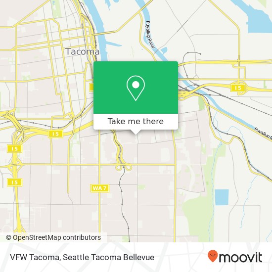 VFW Tacoma map