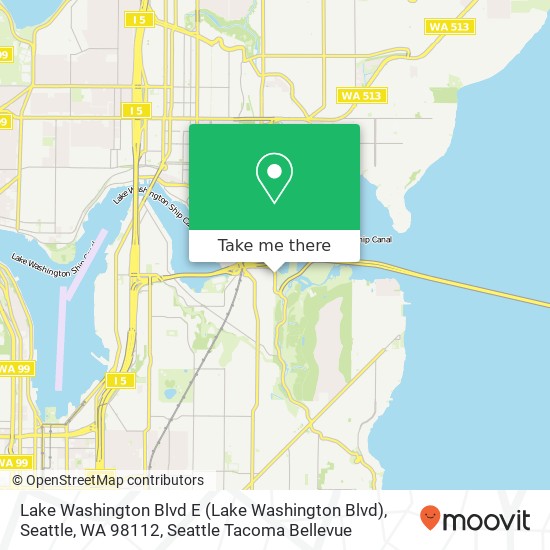 Mapa de Lake Washington Blvd E (Lake Washington Blvd), Seattle, WA 98112