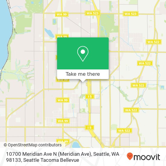 Mapa de 10700 Meridian Ave N (Meridian Ave), Seattle, WA 98133