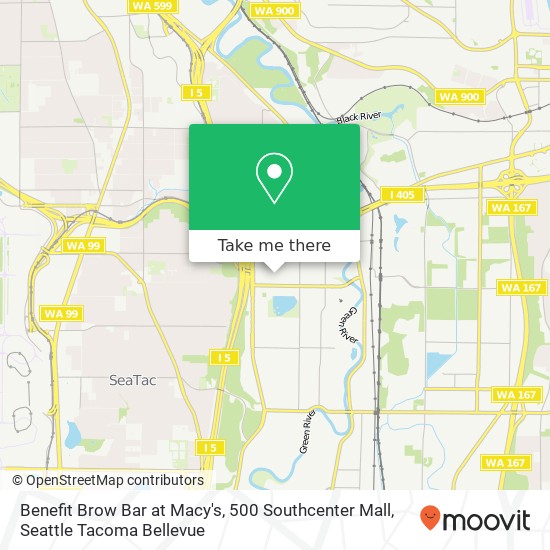 Benefit Brow Bar at Macy's, 500 Southcenter Mall map