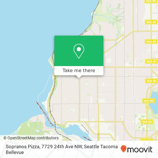 Mapa de Sopranos Pizza, 7729 24th Ave NW