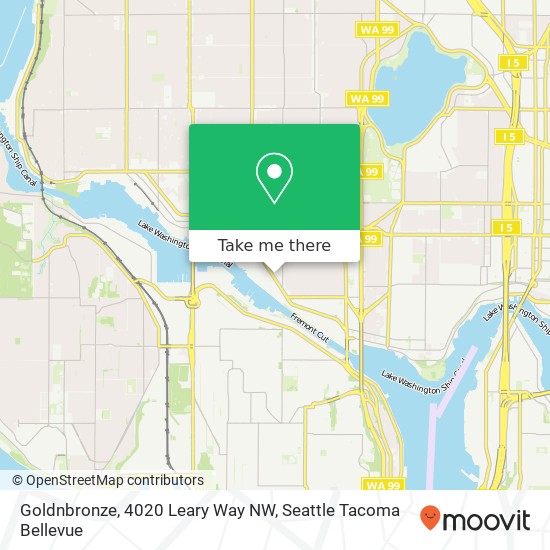 Mapa de Goldnbronze, 4020 Leary Way NW