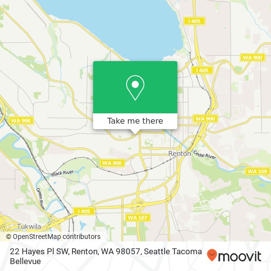 22 Hayes Pl SW, Renton, WA 98057 map