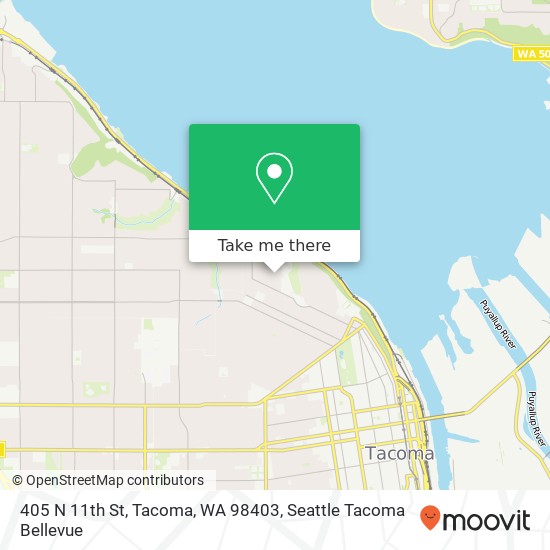 Mapa de 405 N 11th St, Tacoma, WA 98403