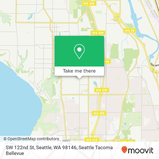 Mapa de SW 122nd St, Seattle, WA 98146