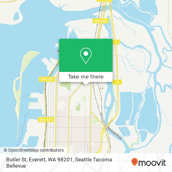Mapa de Butler St, Everett, WA 98201