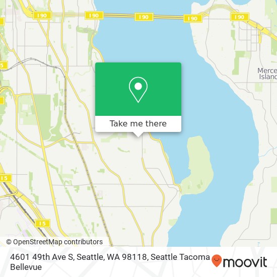 Mapa de 4601 49th Ave S, Seattle, WA 98118