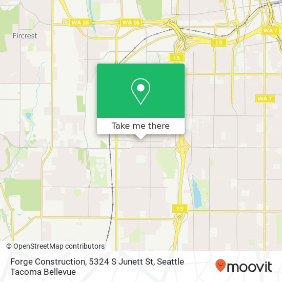 Mapa de Forge Construction, 5324 S Junett St