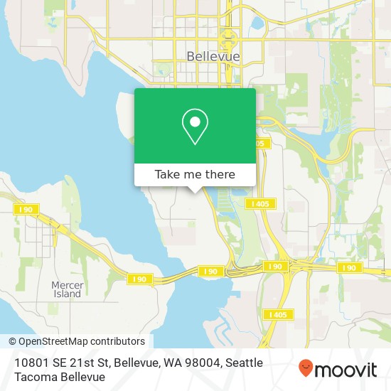 10801 SE 21st St, Bellevue, WA 98004 map