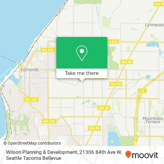 Mapa de Wilson Planning & Development, 21306 84th Ave W