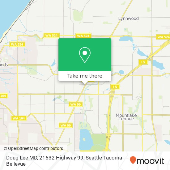 Doug Lee MD, 21632 Highway 99 map