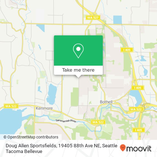 Mapa de Doug Allen Sportsfields, 19405 88th Ave NE