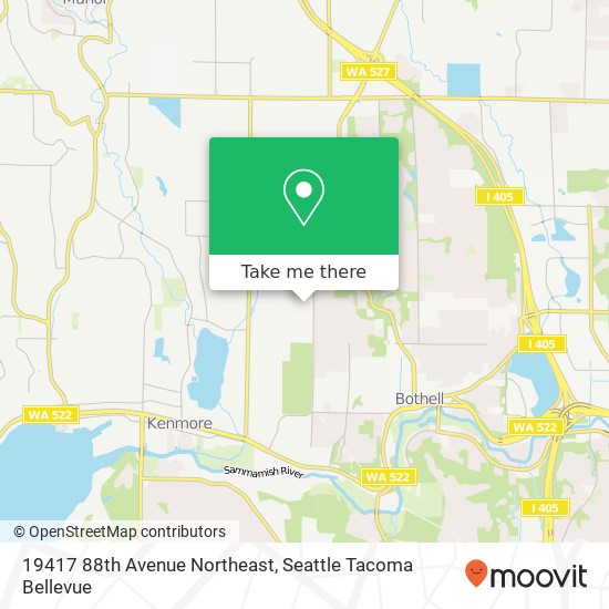 Mapa de 19417 88th Avenue Northeast, 19417 88th Ave NE, Bothell, WA 98011, USA