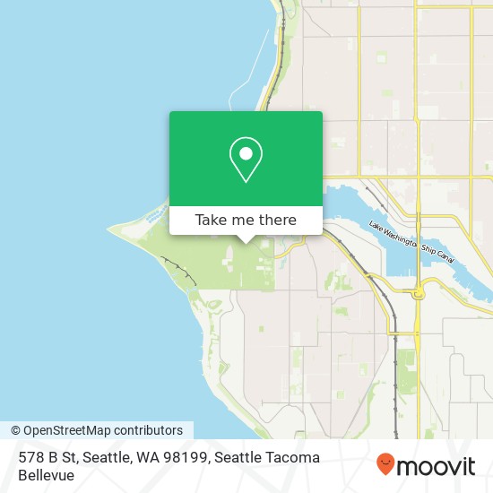 Mapa de 578 B St, Seattle, WA 98199