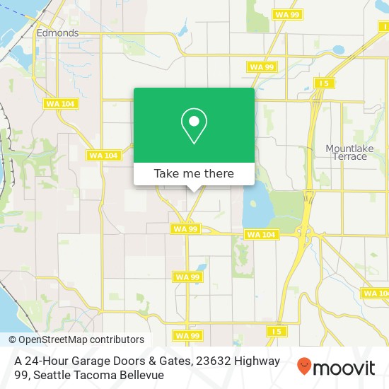 A 24-Hour Garage Doors & Gates, 23632 Highway 99 map