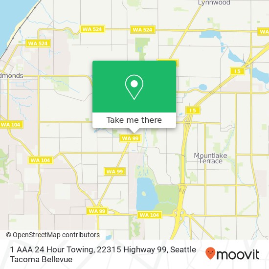 1 AAA 24 Hour Towing, 22315 Highway 99 map