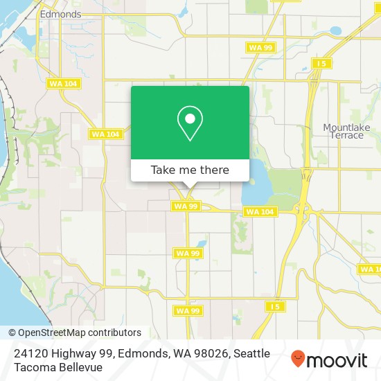 Mapa de 24120 Highway 99, Edmonds, WA 98026