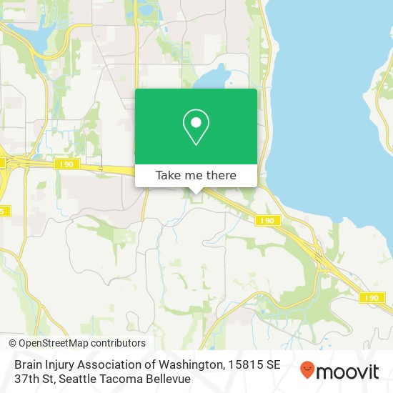 Mapa de Brain Injury Association of Washington, 15815 SE 37th St