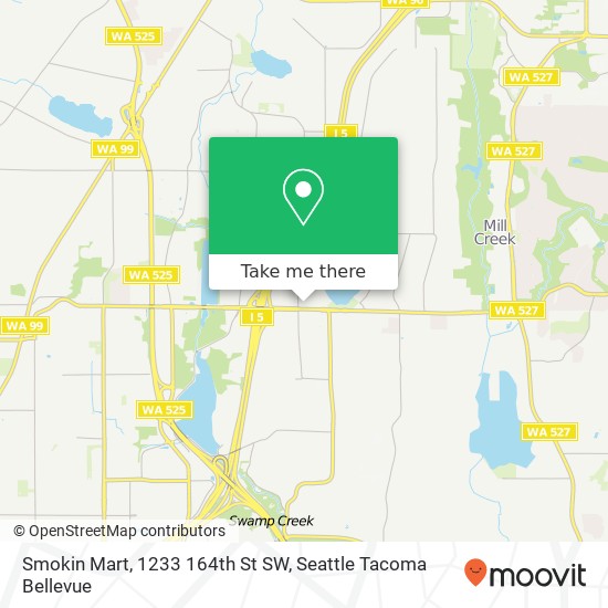 Mapa de Smokin Mart, 1233 164th St SW