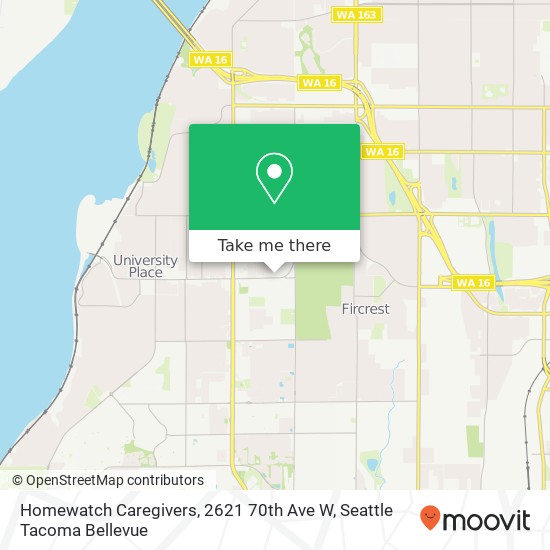 Mapa de Homewatch Caregivers, 2621 70th Ave W