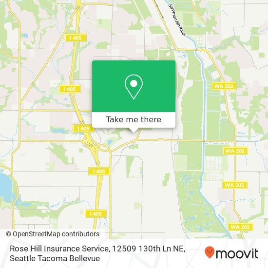 Mapa de Rose Hill Insurance Service, 12509 130th Ln NE