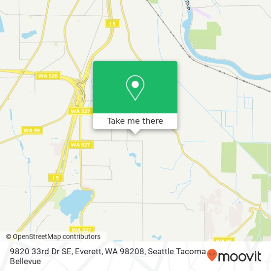 Mapa de 9820 33rd Dr SE, Everett, WA 98208