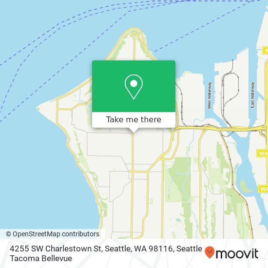 Mapa de 4255 SW Charlestown St, Seattle, WA 98116